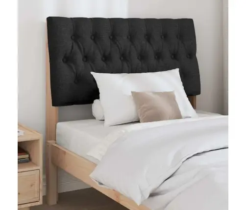 Apmušta Lovos Galvūgalis Juoda 90 Cm Kietos Pušies Mediena Apmušta Lovos Galvūgalis Juoda 90 Cm Kietos Pušies Mediena