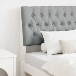 Mīkstināts Gultas Galvgalis Gaiši Pelēks 90 Cm Vidaxl