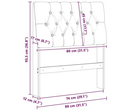 Polsterdatud Voodiots Tumehall 80 Cm Tahke Mänd