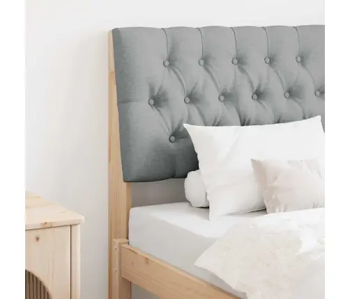 Polsterdatud Voodiots Helehall 75 Cm Tahke Mänd