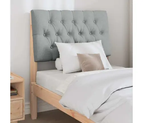 Polsterdatud Voodiots Helehall 75 Cm Tahke Mänd