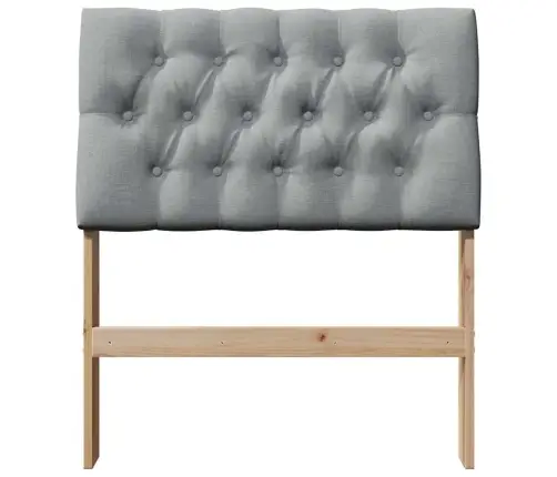 Polsterdatud Voodiots Helehall 75 Cm Tahke Mänd