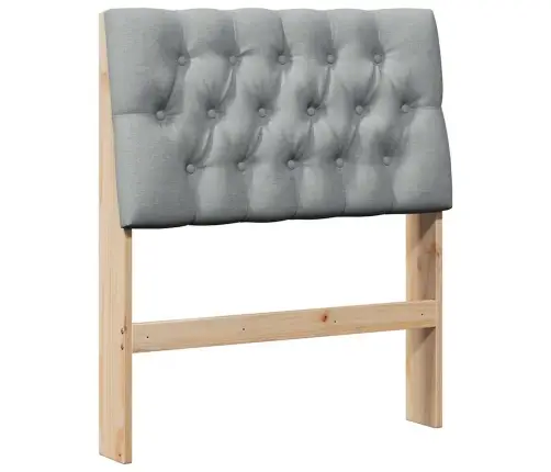 Polsterdatud Voodiots Helehall 75 Cm Tahke Mänd