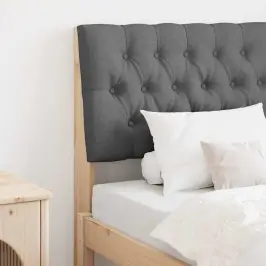 Mīkstināts Gultas Galvgalis Tumši Pelēks 75 Cm Vidaxl