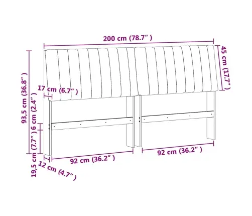 Apmušta Lovos Galvūgalis Tamsiai Pilka 200 Cm