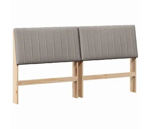 Polsterdatud Voodiots Pruunikashall 200 Cm Tahke Mänd