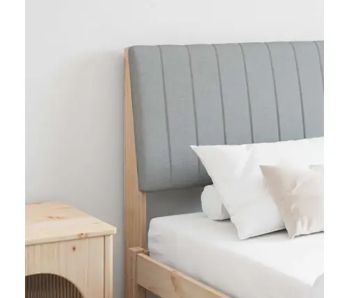 Polsterdatud Voodiots Helehall 180 Cm Tahke Mänd