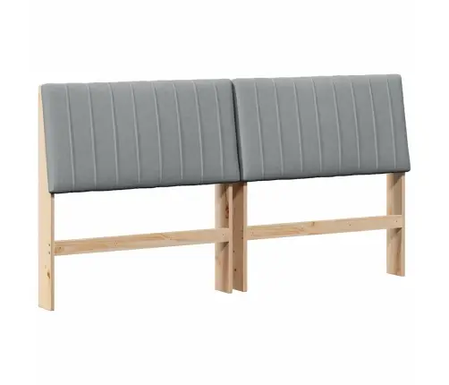 Polsterdatud Voodiots Helehall 180 Cm Tahke Mänd