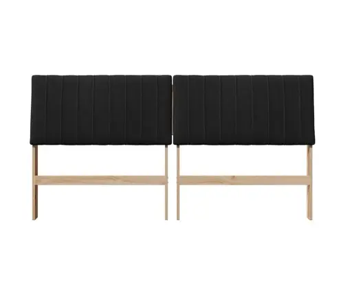 Mīkstināts Gultas Galvgalis Melna 180 Cm Ciets Priedes Koks Vidaxl Mīkstināts Gultas Galvgalis Melna 180 Cm Ciets Priedes Koks Vidaxl