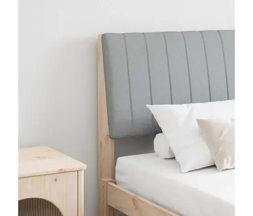 Polsterdatud Voodiots Helehall 160 Cm Tahke Mänd