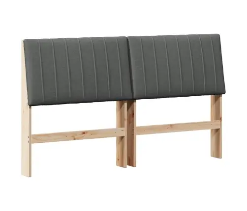 Polsterdatud Voodiots Tumehall 160 Cm Tahke Mänd