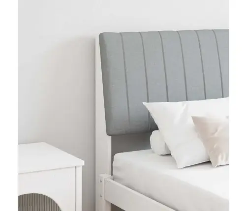 Polsterdatud Voodiots Helehall 160 Cm Tahke Mänd