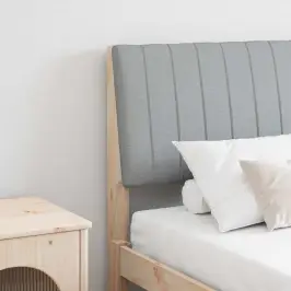 Mīkstināts Gultas Galvgalis Gaiši Pelēks 150 Cm Vidaxl