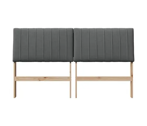 Mīkstināts Gultas Galvgalis Tumši Pelēks 150 Cm Vidaxl