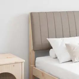 Mīkstināts Gultas Galvgalis Pelēkbrūna 150 Cm Vidaxl