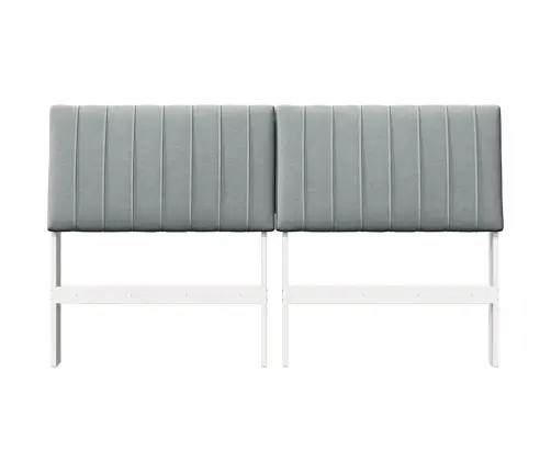 Polsterdatud Voodiots Helehall 150 Cm Tahke Mänd