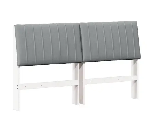 Polsterdatud Voodiots Helehall 150 Cm Tahke Mänd