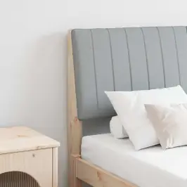 Mīkstināts Gultas Galvgalis Gaiši Pelēks 140 Cm Vidaxl