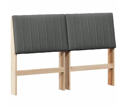 Mīkstināts Gultas Galvgalis Tumši Pelēks 140 Cm Vidaxl