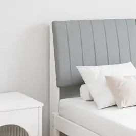 Mīkstināts Gultas Galvgalis Gaiši Pelēks 140 Cm Vidaxl