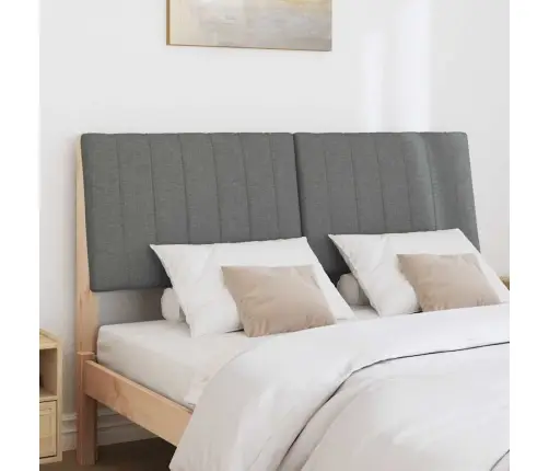 Polsterdatud Voodiots Tumehall 135 Cm Tahke Mänd