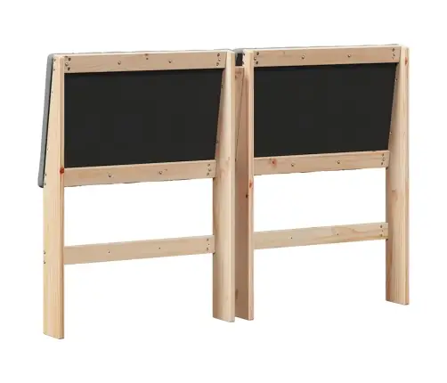 Polsterdatud Voodiots Tumehall 135 Cm Tahke Mänd