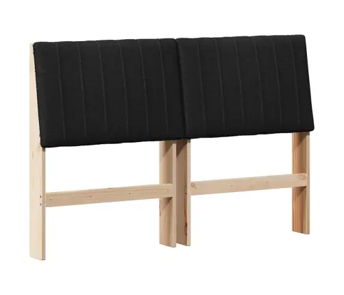 Apmušta Lovos Galvūgalis Juoda 135 Cm Kietos Pušies Mediena