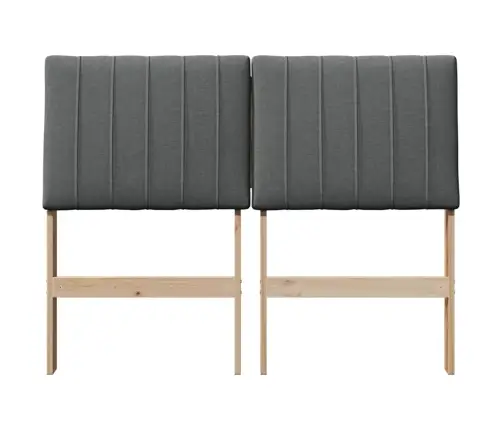 Mīkstināts Gultas Galvgalis Tumši Pelēks 120 Cm Vidaxl