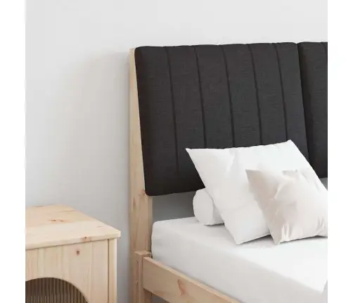 Mīkstināts Gultas Galvgalis Melna 120 Cm Ciets Priedes Koks Vidaxl Mīkstināts Gultas Galvgalis Melna 120 Cm Ciets Priedes Koks Vidaxl