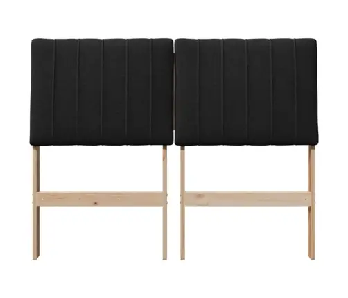 Mīkstināts Gultas Galvgalis Melna 120 Cm Ciets Priedes Koks Vidaxl Mīkstināts Gultas Galvgalis Melna 120 Cm Ciets Priedes Koks Vidaxl