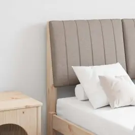 Mīkstināts Gultas Galvgalis Pelēkbrūna 120 Cm Vidaxl