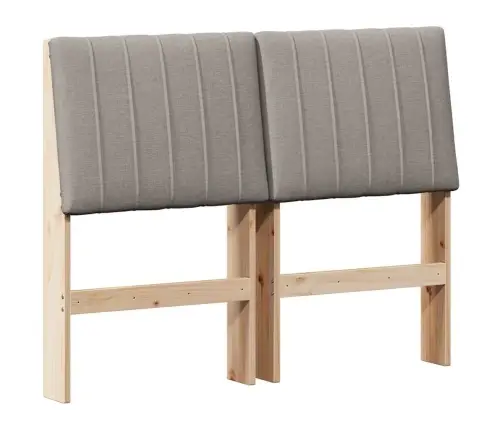 Mīkstināts Gultas Galvgalis Pelēkbrūna 120 Cm Vidaxl