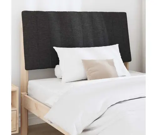 Polsterdatud Voodiots Must 100 Cm Tahke Mänd