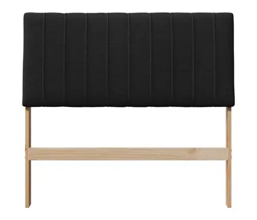 Polsterdatud Voodiots Must 100 Cm Tahke Mänd