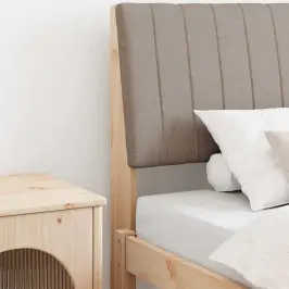 Apmušta Lovos Galvūgalis Taupe 100 Cm Kietos Pušies Mediena