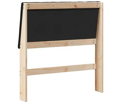 Polsterdatud Voodiots Must 90 Cm Tahke Mänd