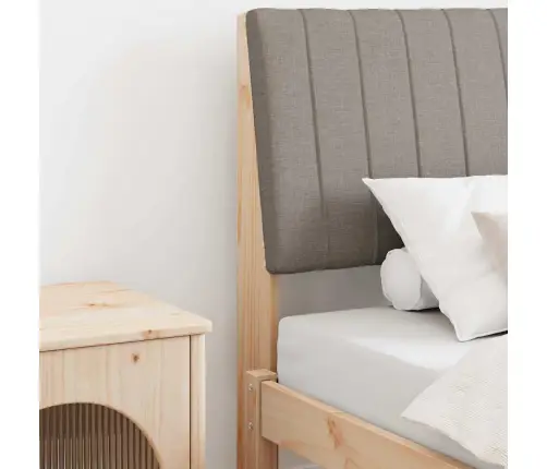 Apmušta Lovos Galvūgalis Taupe 90 Cm Kietos Pušies Mediena