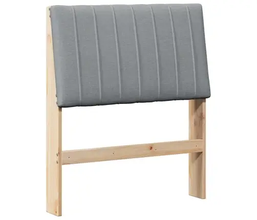 Polsterdatud Voodiots Helehall 80 Cm Tahke Mänd