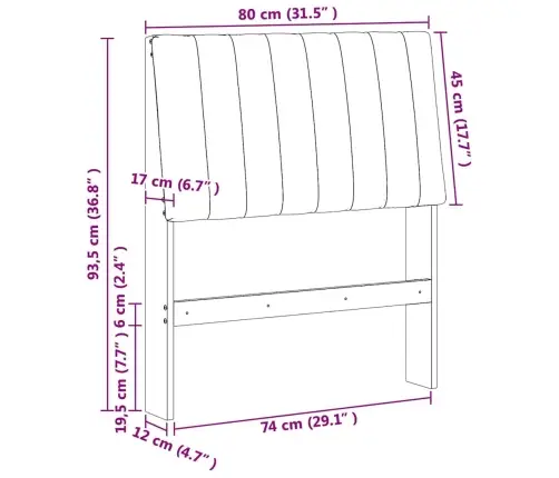 Polsterdatud Voodiots Helehall 80 Cm Tahke Mänd