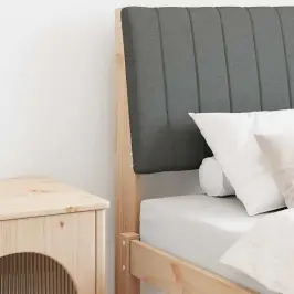 Mīkstināts Gultas Galvgalis Tumši Pelēks 80 Cm Vidaxl