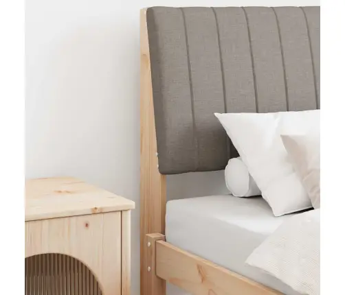 Apmušta Lovos Galvūgalis Taupe 80 Cm Kietos Pušies Mediena