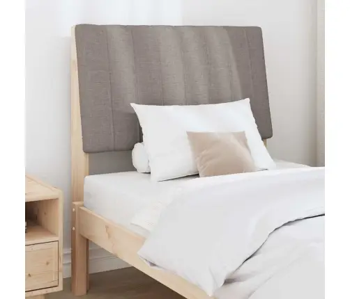 Mīkstināts Gultas Galvgalis Pelēkbrūna 75 Cm Ciets Priedes Koks Vidaxl