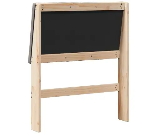 Mīkstināts Gultas Galvgalis Pelēkbrūna 75 Cm Ciets Priedes Koks Vidaxl