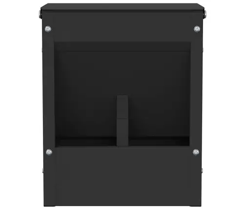 Trušu Barotājs Melna 20 X 12,5 X 25 Cm Auksti Velmēts Tērauds Vidaxl