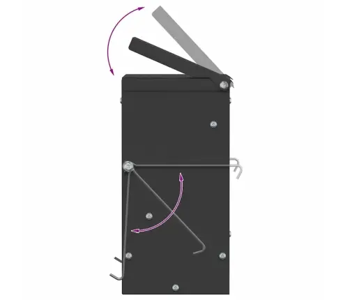 Trušu Barotājs Melna 20 X 12,5 X 25 Cm Auksti Velmēts Tērauds Vidaxl