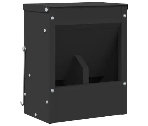 Trušu Barotājs Melna 20 X 12,5 X 25 Cm Auksti Velmēts Tērauds Vidaxl