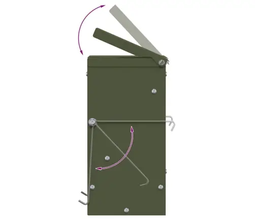 Trušu Barotājs Olīvu Zaļš 20 X 12,5 X 25 Cm Vidaxl