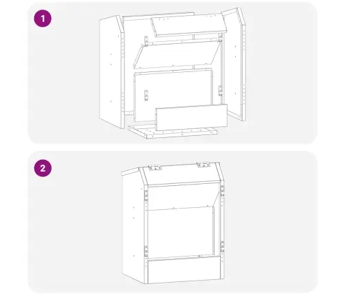 Trušu Barotājs Melna 64.5 X 25.5 X 45.5 Cm Vidaxl