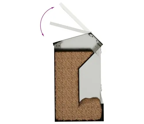 Trušu Barotājs Sudraba 64.5 X 25.5 X 45.5 Cm Cinkots Tērauds Vidaxl