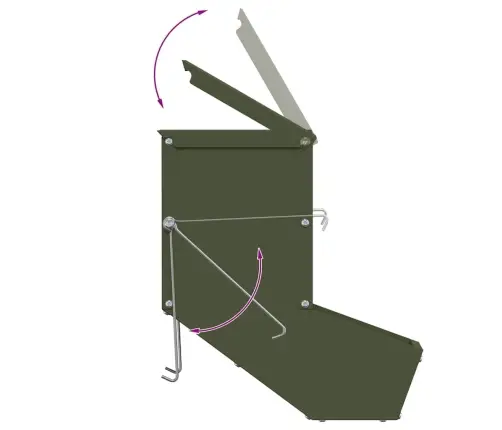 Triušių Šėrimo Priemonė Alyvuogių Žalia 12,5 X 26 X 28,5 Cm